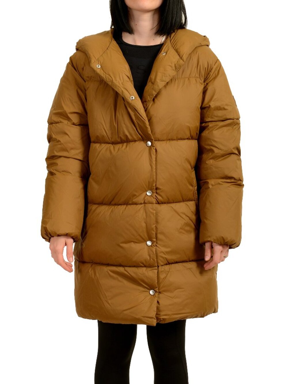 Hugo Boss Women's "C_Polly" Brown Hooded Full Zip Parka Coat US 4 IT 40